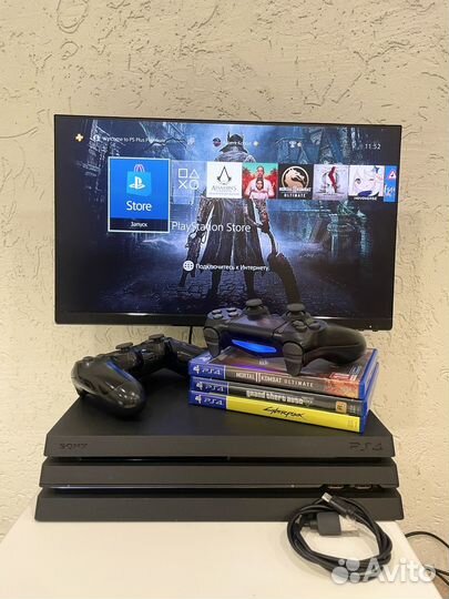 Sony playstation 4 Pro 1Tr + 2 Джойстика + 11 Игр