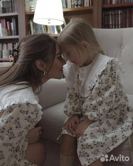 Платье мама и дочь муслин