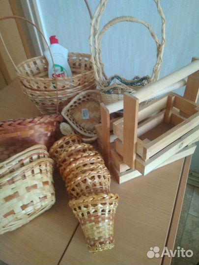 Плетенные корзины разных размеров