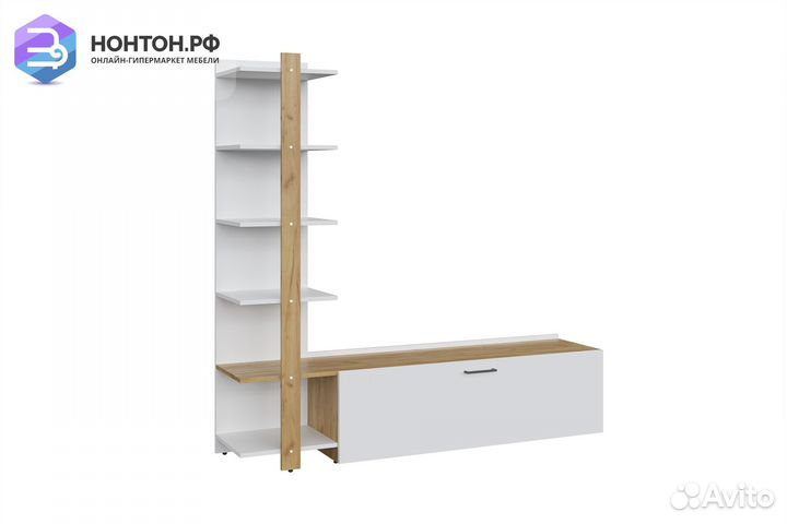 Тв-тумба Techno TV-001 дуб крафт золотой / белый г