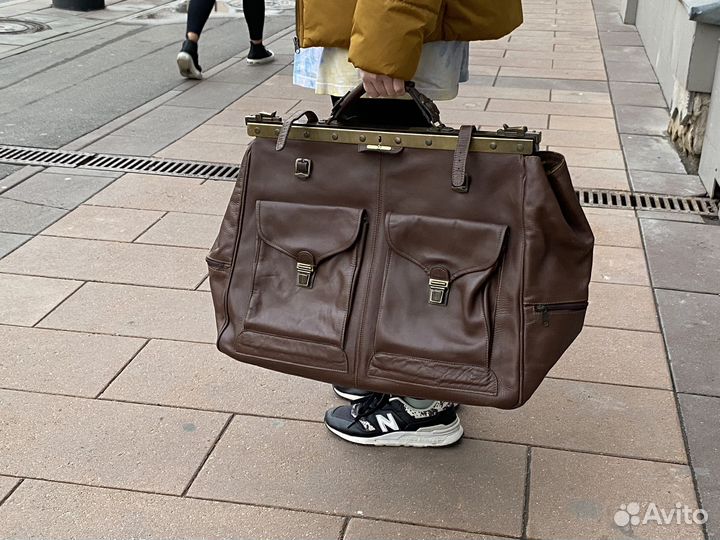 Саквояж из натуральной кожи