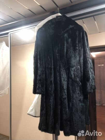 Шуба норковая с капюшоном 46 48 прямая
