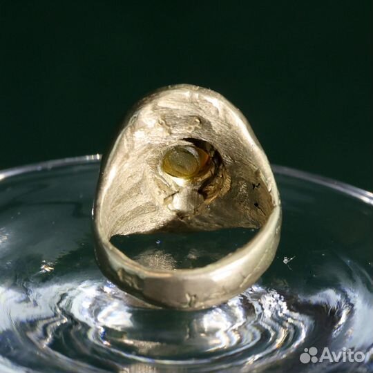 Кольцо-печатка из белой латуни унисекс Poison Drop