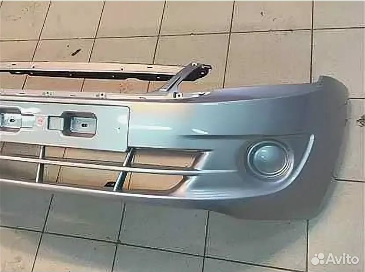 Бампер лада гранта серебристый