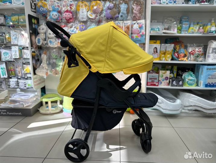Прогулочная коляска Rant Kira, желтая