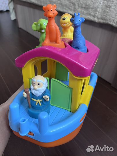 Развивающая игрушка сортер лодка ковчег для ванны