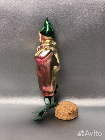 Елочные игрушки СССР на прищепке «Мальчик с дудочк