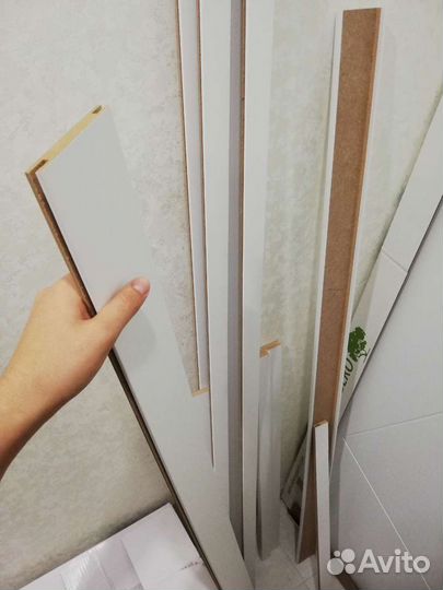 Дверь полотно Геометрия винил белый