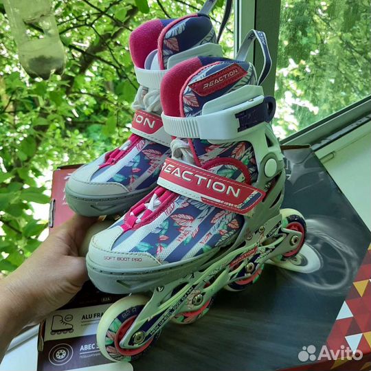 Роликовые коньки детские раздвижные, р.26-31