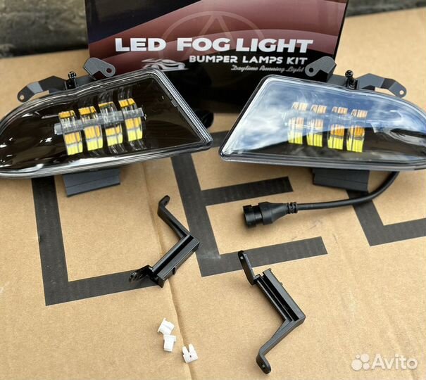 Противотуманные фары LED Hyundai accent жел/бел