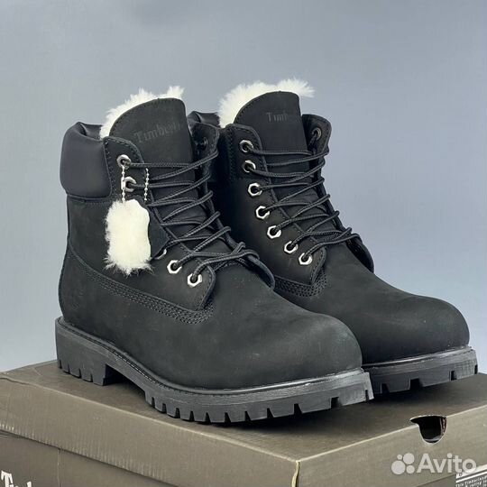 Черные Ботинки Timberland с мехом