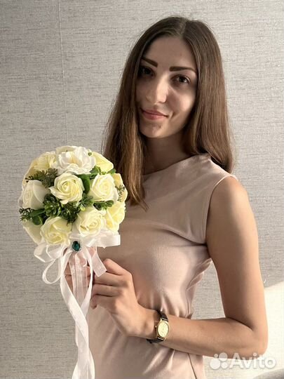 Свадебный букет-дублёр (невесты) из мыльных роз