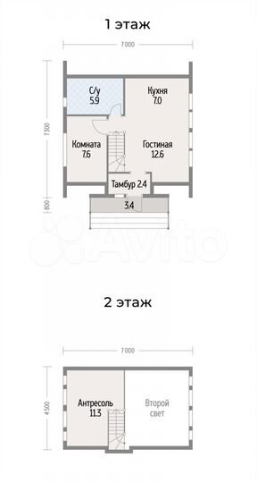 Дача 55 м² на участке 10 сот.