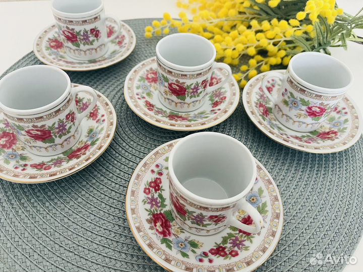 Чашка с блюдцем фарфор Китай