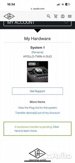 Звуковая карта Universal audio apollo twin X HE