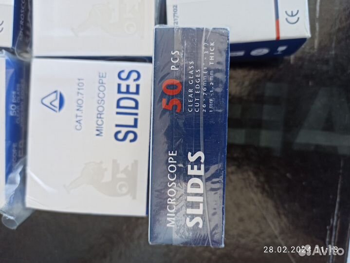 Стекла для микроскопа+ химические изделия