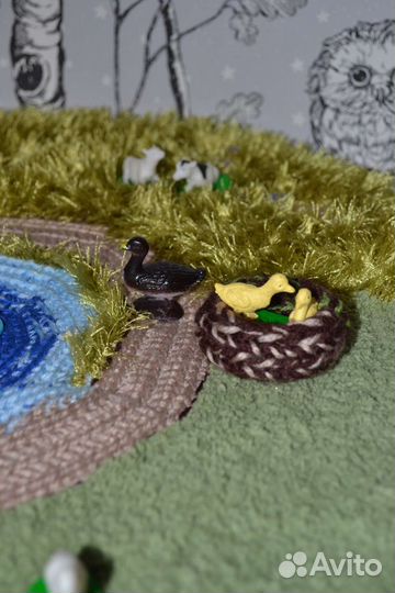 Вязаная ферма, плюшевый биом,развивающий коврик