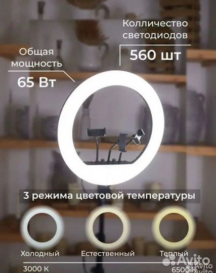 Кольцевая лампа RL 21 с штативом 54 см