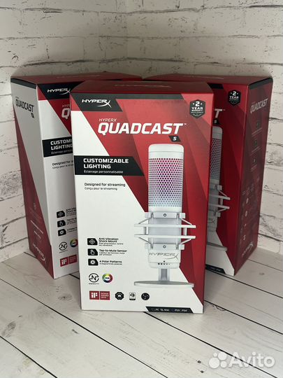 Микрофон HyperX Quadcast S White