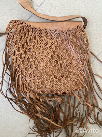 Сумка натуральная кожа хиппи винтаж