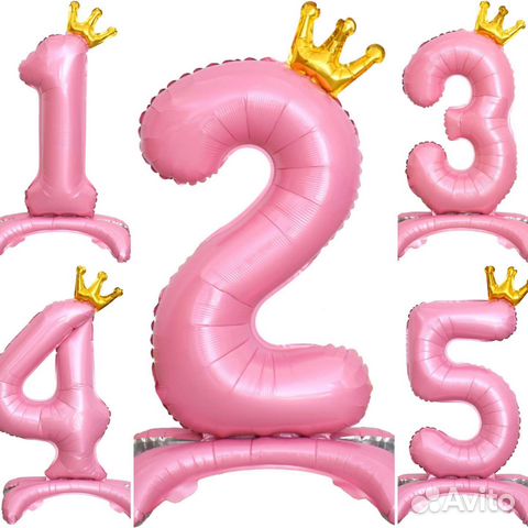 Воздушный шар Цифра на подставке