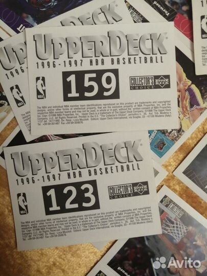 Наклейки upperdeck 1996-1997 nba