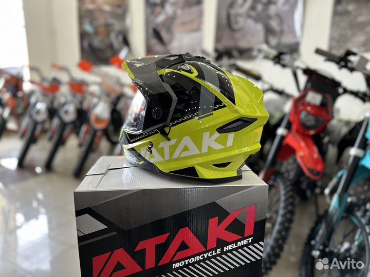 Шлем кроссовый ataki JK802 Motard NEW