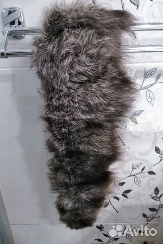 Опушка натуральная чернобурка воротник 95х13