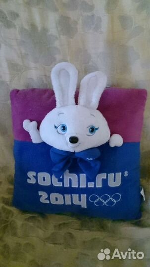 Подушка олимпийская 2014 Зайка