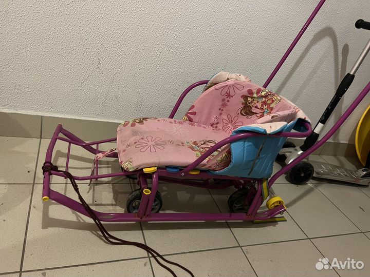 Детские санки с колесами