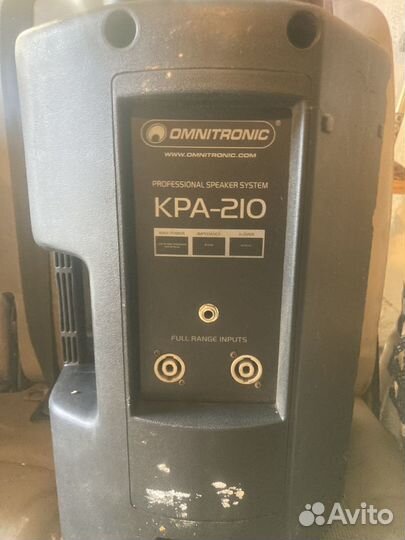 Акустическая система omnitronic kpa 210