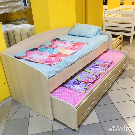 Выдвижная кровать для 2-х детей