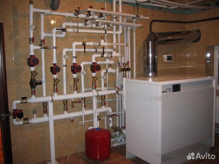 Сантех работы, отопление, водоснабжение и другое