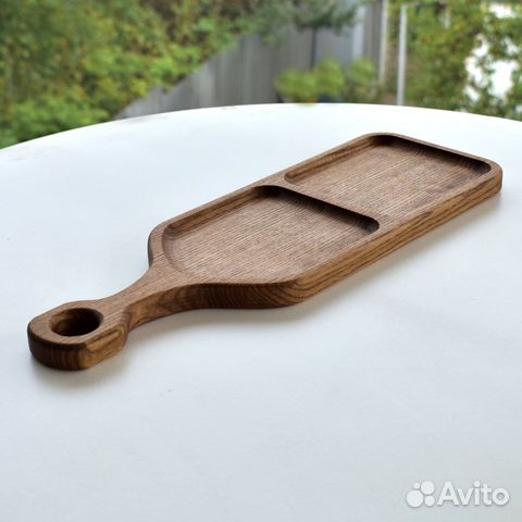 Сервировочная доска из дерева (менажница с ручкой)