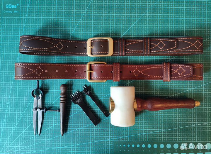 Ремень с офицерской прошивкой 40 мм