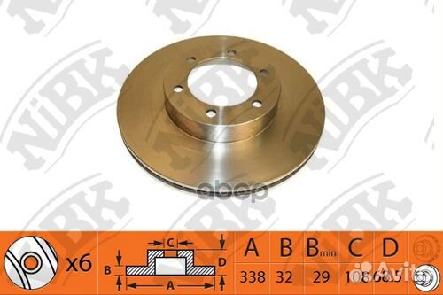 RN1435V Диск тормозной перед RN1435 NiBK