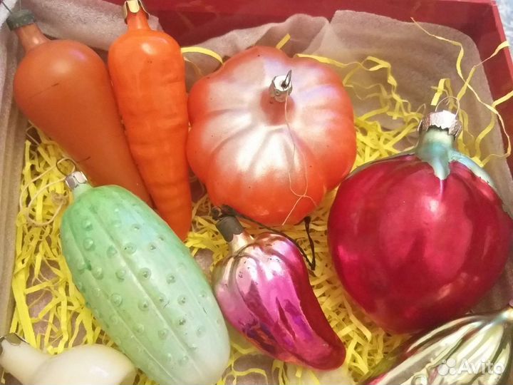 Елочные игрушки СССР овощи