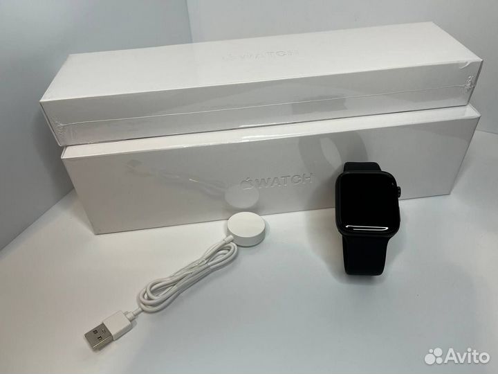Apple watch черные часы +оригинальная коробка