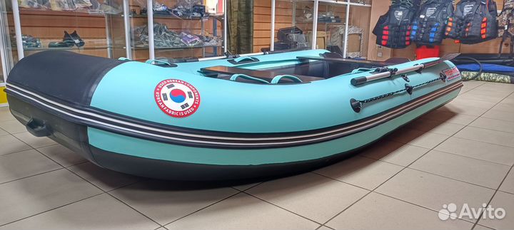 Лодка mishimo lite 335 бирюзово-черная