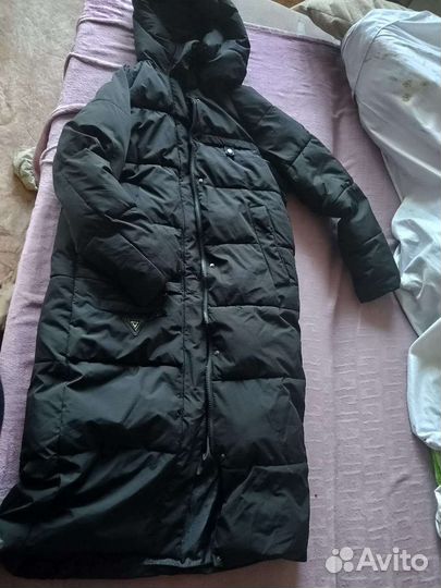 Пуховик длинный