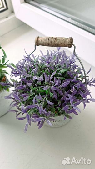 Искусственные цветы в горшках бу