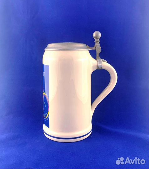 Литровая пивная кружка 
