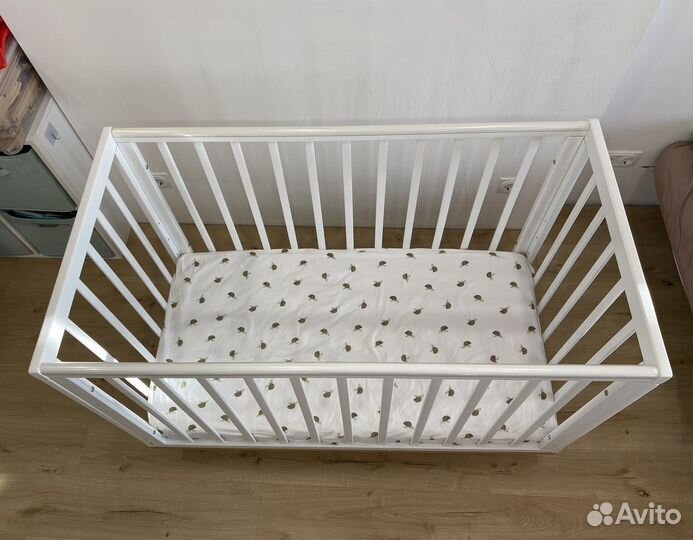 Детская кроватка Polini Kids (матрас, маятник)