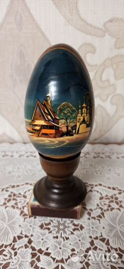 Сувенирное деревянное яйцо - 