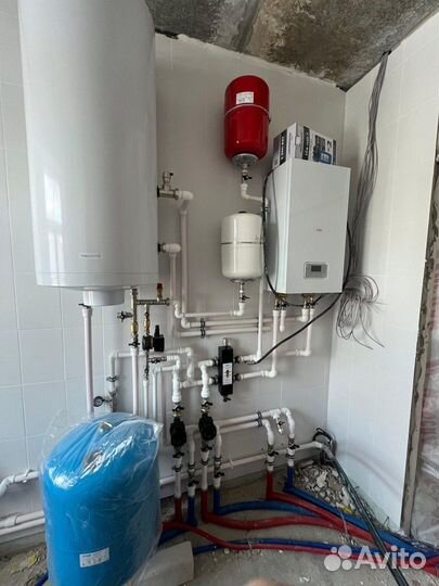 Монтаж отопления и водоснабжения под ключ,Гарантия