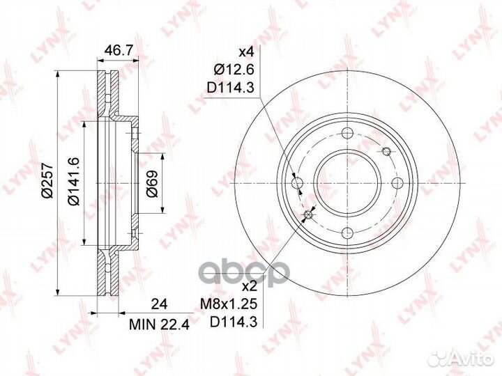 Диск тормозной hyundai elantra 00/lantra/matri