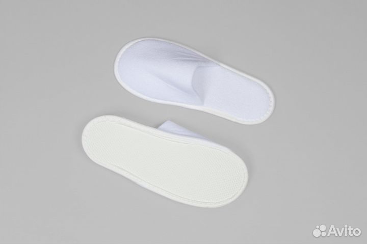 03-261 Тапочки махровые one size 1пар махра белый