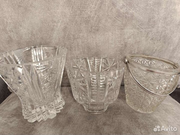 Салатницы, конфетницы, блюда (хрусталь)