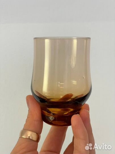4 стопки СССР коричневое стекло
