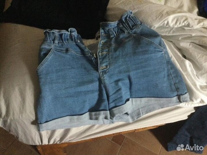 Джинсовые шорты женские pull&bear
